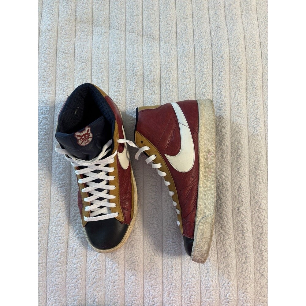 Nike Blazer High Hi Premium Obsidian Red White Mens Size 9 Sneakers 312457-411